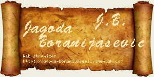 Jagoda Boranijašević vizit kartica